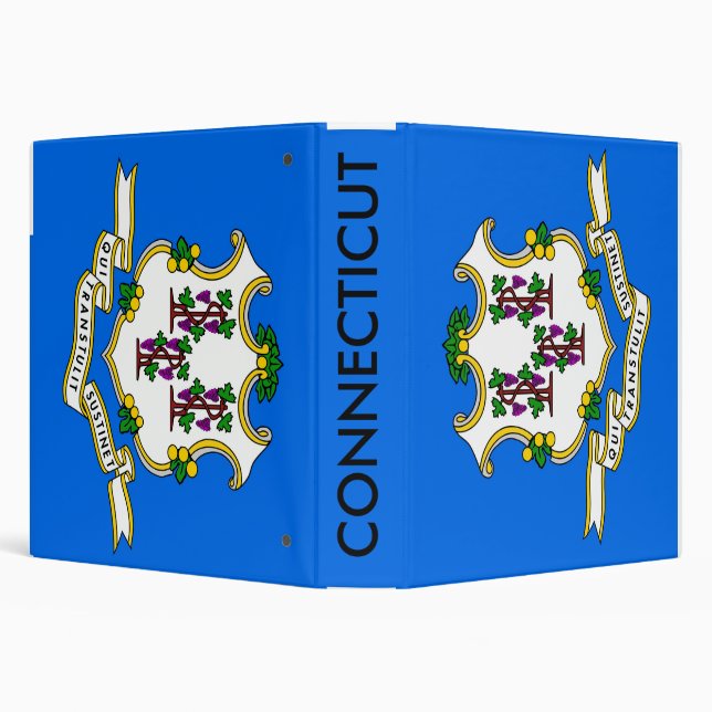 Binder with Flag of Connecticut, USA (Background)