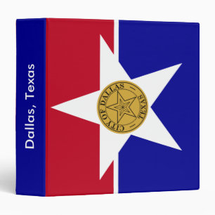 Binder with Flag of Dallas, USA