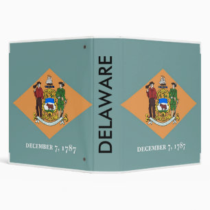 Binder with Flag of Delaware, USA