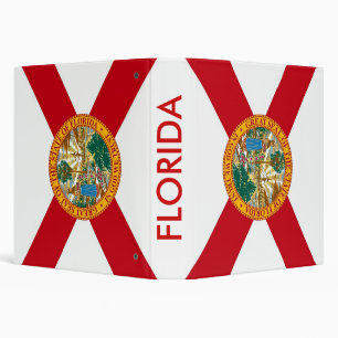Binder with Flag of Florida, USA