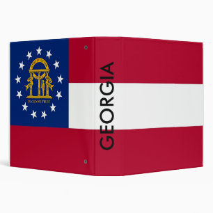 Binder with Flag of Georgia, USA