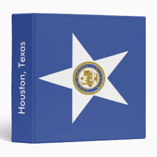 Binder with Flag of Houston, USA