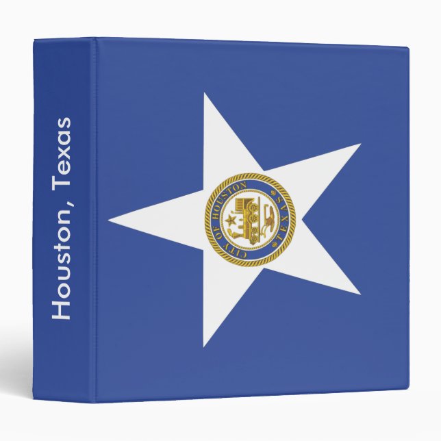 Binder with Flag of Houston, USA (Front/Spine)