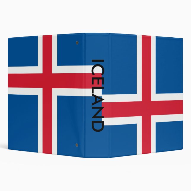 Binder with Flag of Iceland (Background)