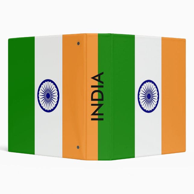Binder with Flag of India (Background)