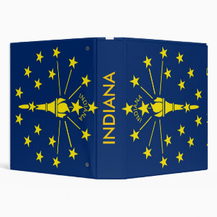 Binder with Flag of Indiana, USA