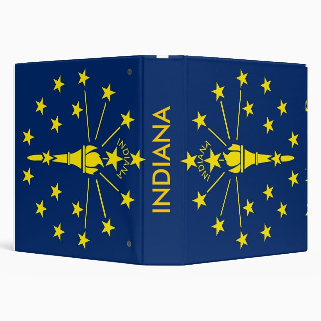 Binder with Flag of Indiana, USA (Background)