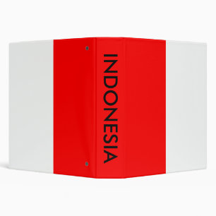 Binder with Flag of Indonesia