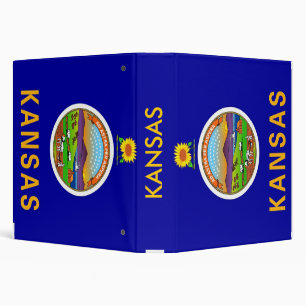 Binder with Flag of Kansas, USA
