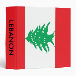 Binder with Flag of Lebanon