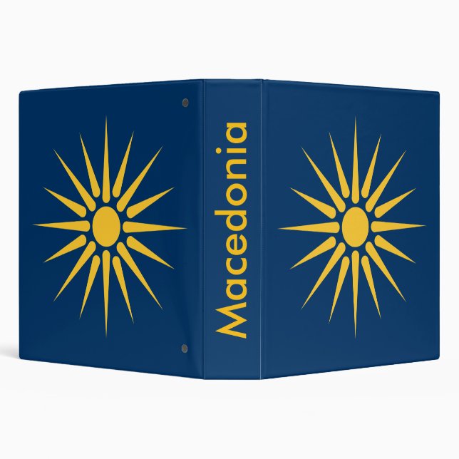 Binder with Flag of Macedonia, Greece (Background)