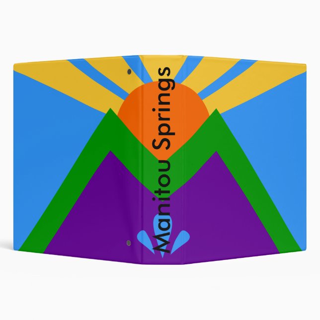 Binder with Flag of Manitou Springs, Colorado (Background)