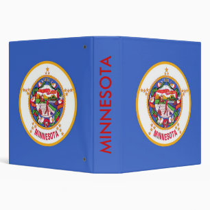 Binder with Flag of Minnesota, USA