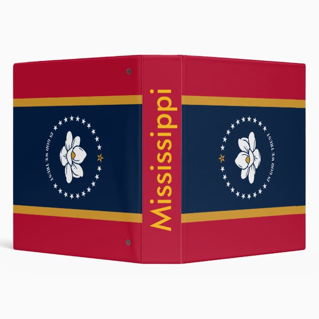 Binder with Flag of Mississippi State, USA (Background)
