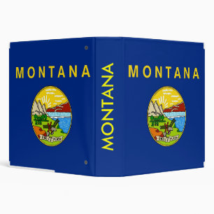 Binder with Flag of Montana, USA