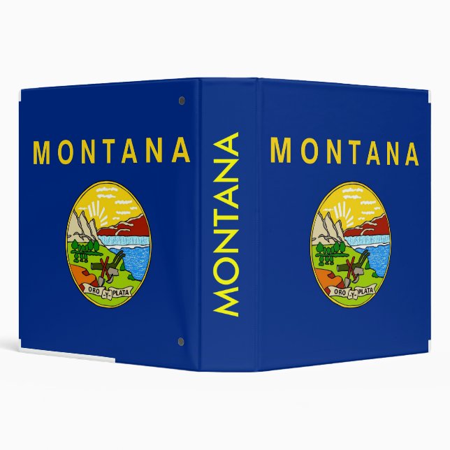 Binder with Flag of Montana, USA (Background)