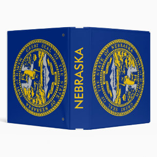 Binder with Flag of Nebraska, USA