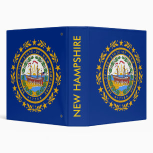 Binder with Flag of New Hampshire, USA