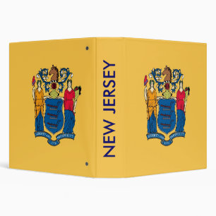 Binder with Flag of New Jersey, USA