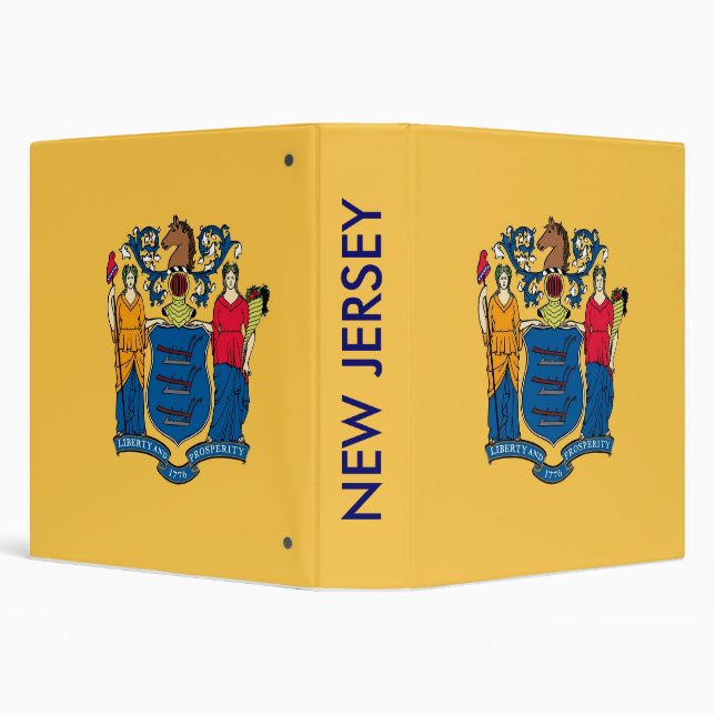 Binder with Flag of New Jersey, USA (Background)