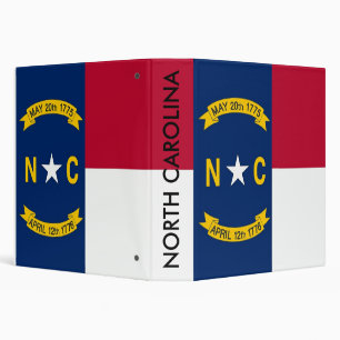 Binder with Flag of North Carolina, USA