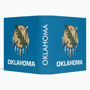 Binder with Flag of Oklahoma, USA