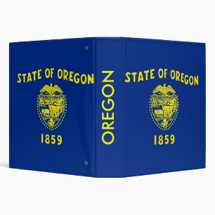 Binder with Flag of Oregon, USA