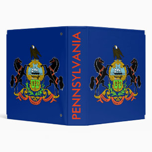 Binder with Flag of Pennsylvania, USA