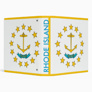 Binder with Flag of Rhode Island, USA