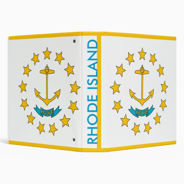 Binder with Flag of Rhode Island, USA (Background)