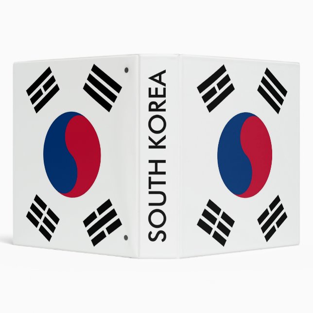 Binder with Flag of South Korea (Background)
