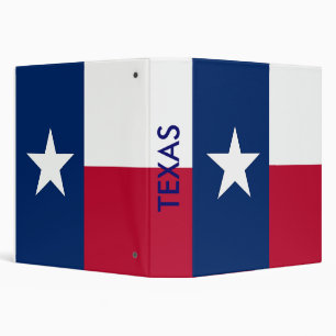 Binder with Flag of Texas, USA