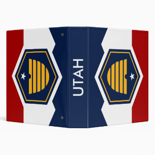 Binder with Flag of Utah, USA