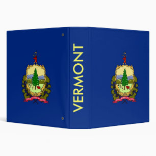 Binder with Flag of Vermont, USA
