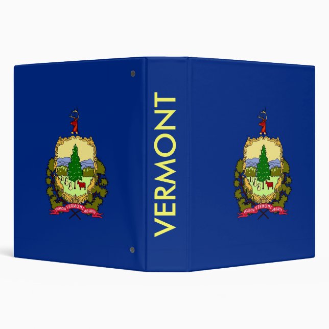 Binder with Flag of Vermont, USA (Background)