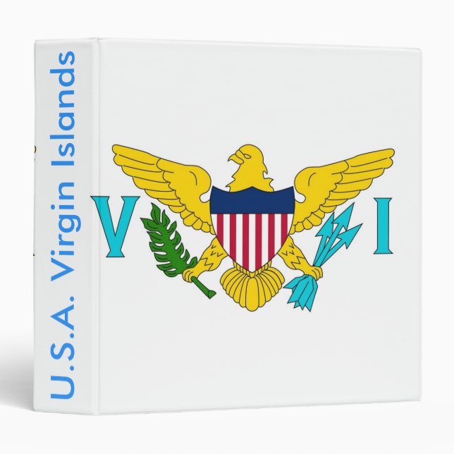 Binder with Flag of Virgin Islands, USA (Front/Spine)