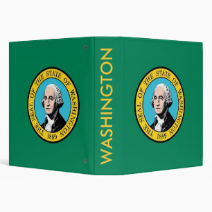 Binder with Flag of Washington, USA