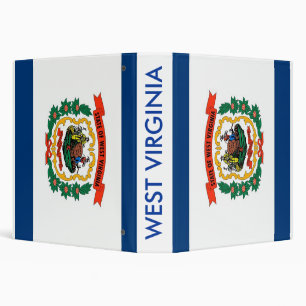 Binder with Flag of West Virginia USA