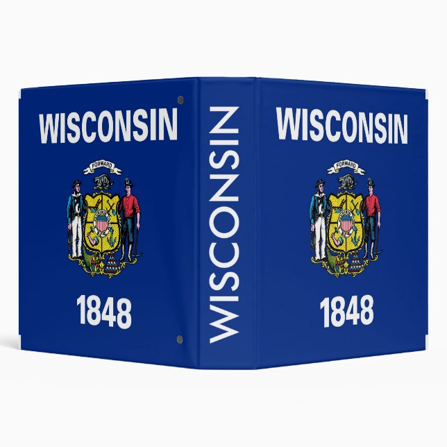 Binder with Flag of Wisconsin, USA (Background)