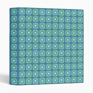 Binder with Green on Turqouise Circular Design
