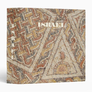 Binder With Israel Mosaic Background Tile