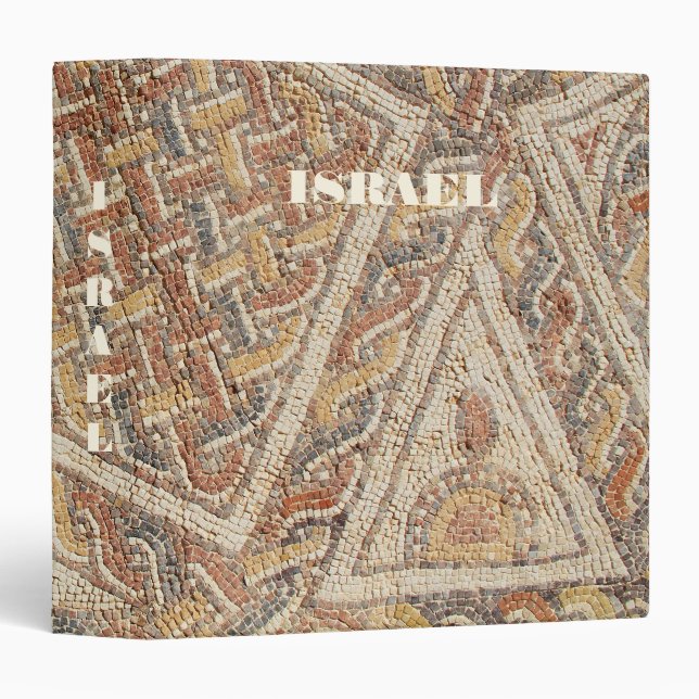 Binder With Israel Mosaic Background Tile (Front/Spine)