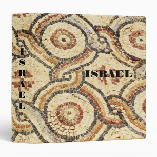 Binder With Israel Mosaic Background Tile