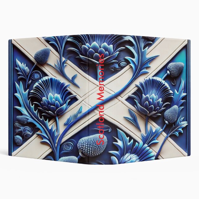 Binder with Scottish Thistles Design (Background)
