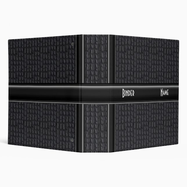 Binder Zizzago Black White Leather Look (Background)