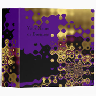 Binders Abstract Melted Gold on Purple & Black