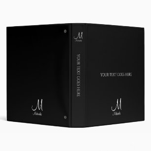 Binders Add Text Monogram Initial Letter Template