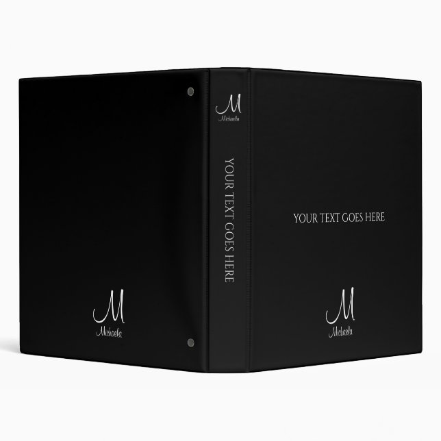 Binders Add Text Monogram Initial Letter Template (Background)