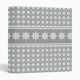 Binders For Christmas White Snowflakes