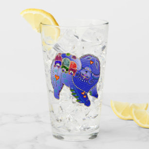 BINDI CHOW FAMILY 16 oz glass-design front & back Glass